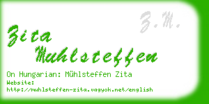 zita muhlsteffen business card