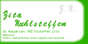 zita muhlsteffen business card